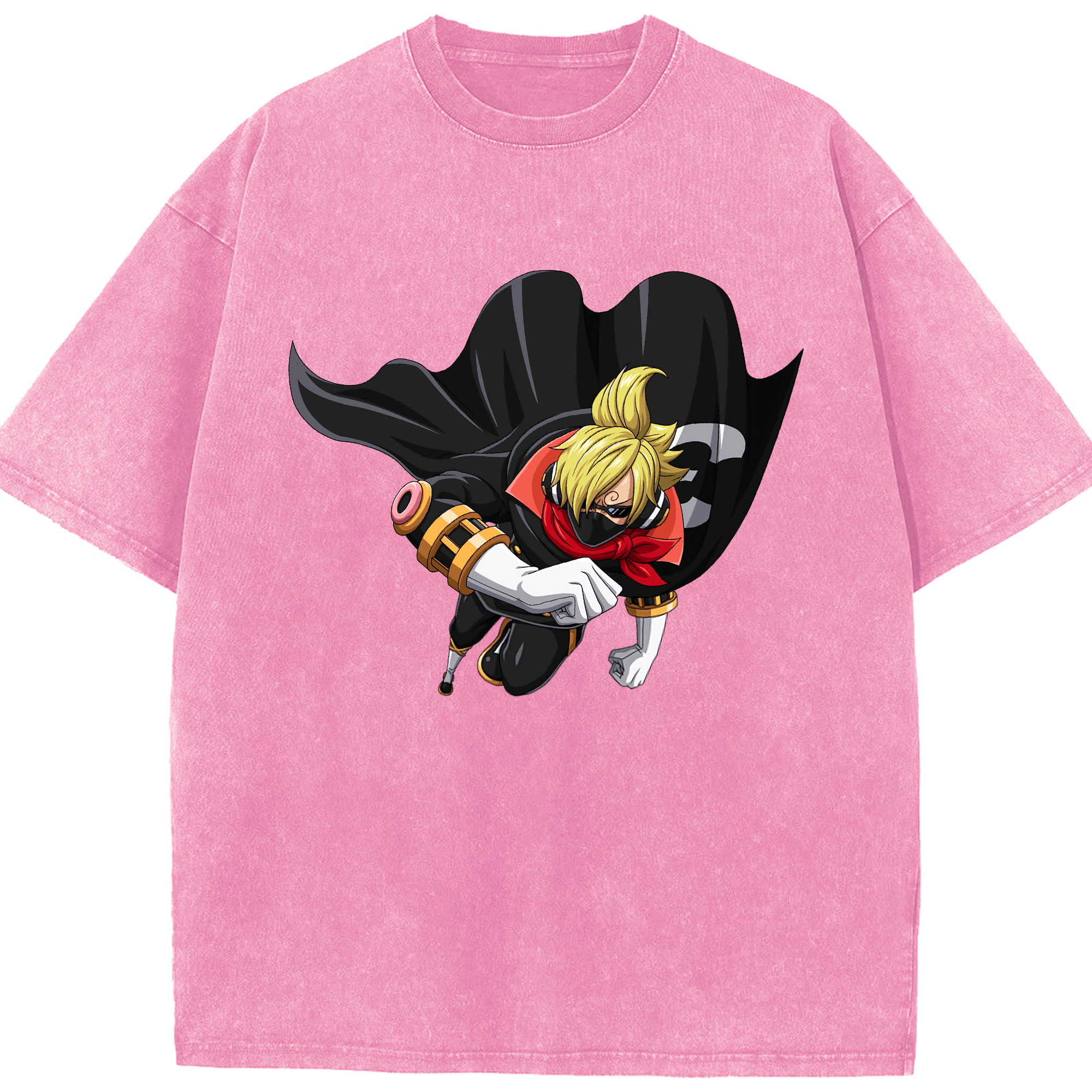 ワンピース サンジ ONE PIECE Sanji 綿100% ヴィンテージ風 半袖Tシャツ（フロントプリント）